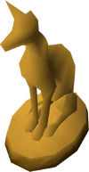 Golden statuette detail