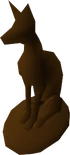 Pottery statuette detail