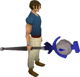 Water talisman staff equipped