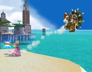 Peach bateando