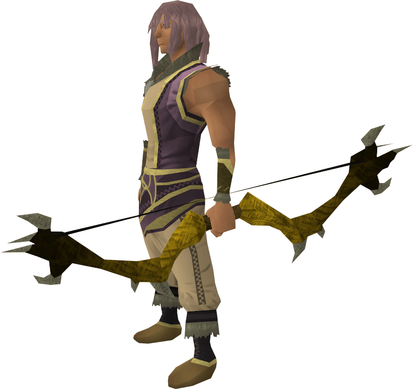 Dark bow (yellow) equipped