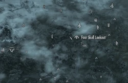 Skyrim map Four Skull Lookout