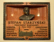 Tablica Stefan Starzyński Katedra św. Jana