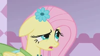Fluttershy looks at Rarity S1E14