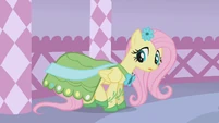 Fluttershy looks at her dress S1E14