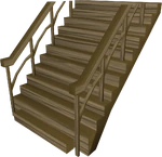 Teak staircase built