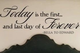 Today is the last day of forever (Bella to Edward)