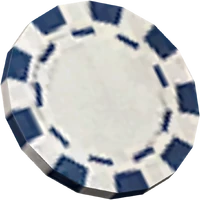 Blue poker chip