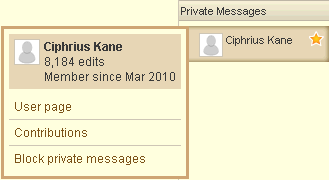 Chat private message