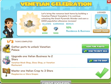 Venetian Celebration req
