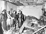 GoeringAndBormannInspectHitlerExplosion