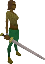 Vesta's longsword equipped