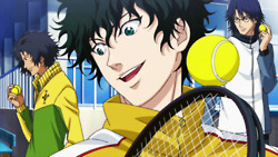 Kirihara obtaining a ball.