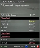 Survival Mode Screenshot Weapons Armory M60E4