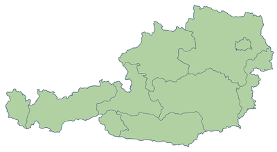 Austria States blank map