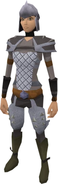 Steel helm equipped