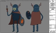 Modelsheet clarence inarmorwithshield