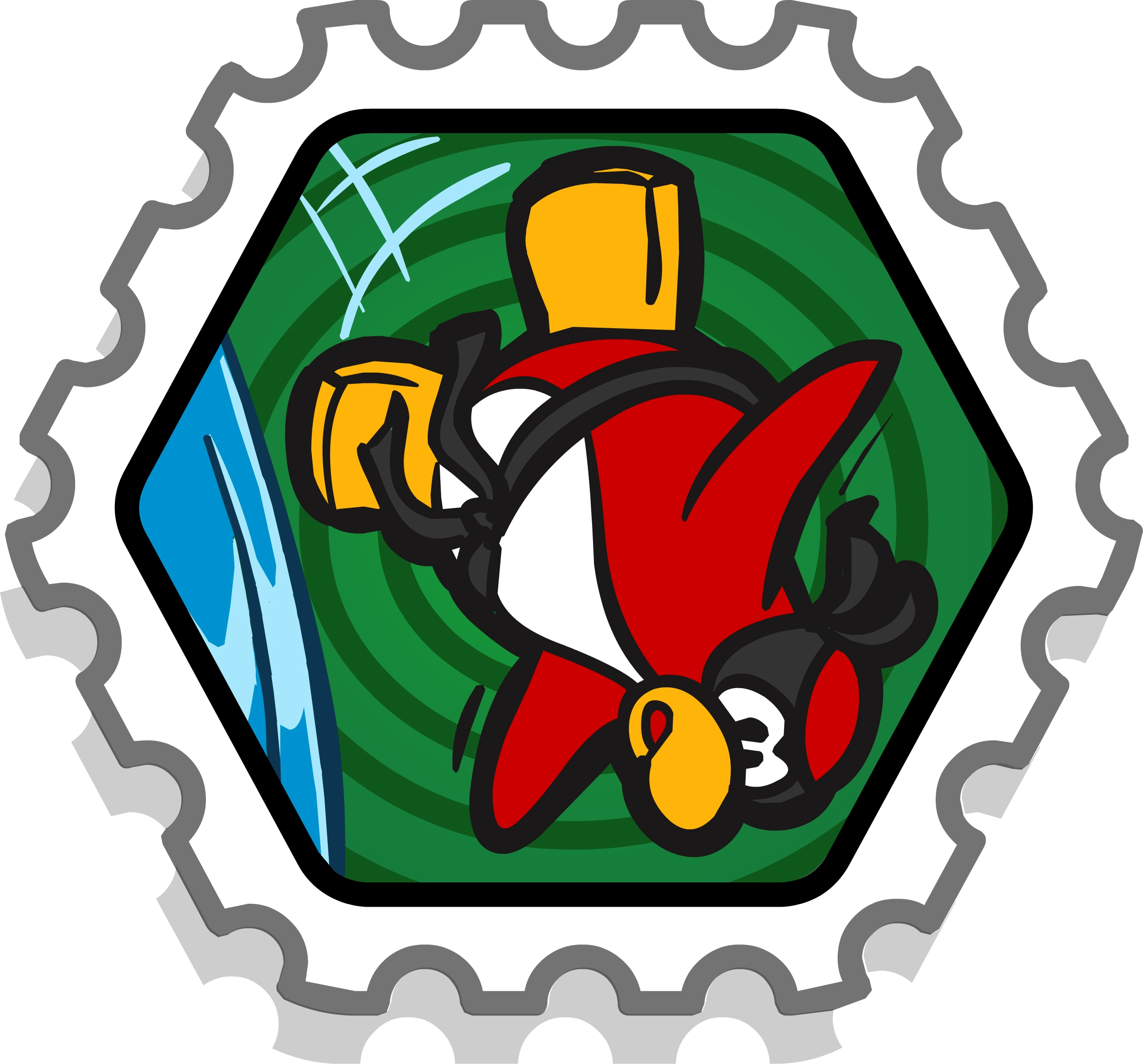 Watery Fall stamp