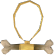 Ancient wolf bone amulet detail