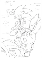 Vanilla Sonic Sonic advance 2 ending SonicX concept art