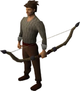 Yew composite bow equipped
