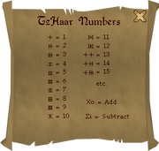TzHaar numbers