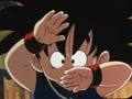 Goku seeing the capsule house
