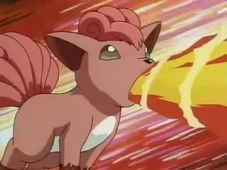 EP042 Vulpix de Brock usando Lanzallamas