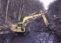 Hymac dredging