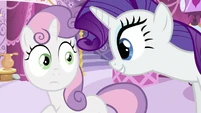 Rarity speaking to Sweetie Belle S2E23
