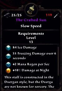 The crafted sun stats