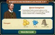 Explore to the Secluded Lion Pond 5-Rewards