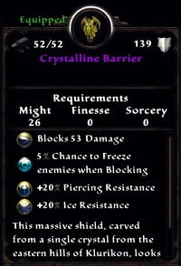 Crystalline barrier stats