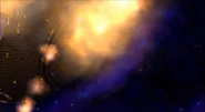 The ship blows boom