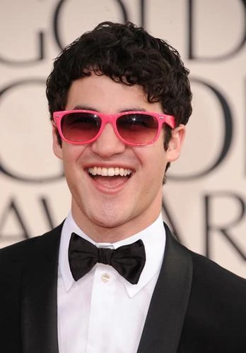 Darren Criss Wearing Hot Pink Sunglasses