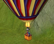 Bella and Michael in the hot air balloon