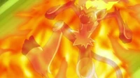 EP655 Infernape de Ash usando Envite Igneo