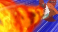 EP740 Volcarona usando giro fuego