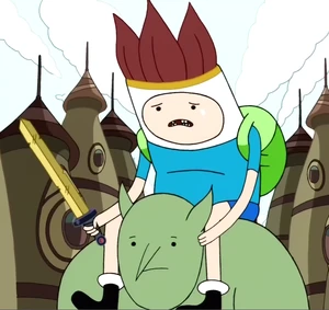 S2e14 finn singing on goblin shoulders