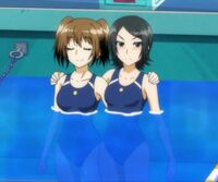 Ariake and Isahaya at the swim meet