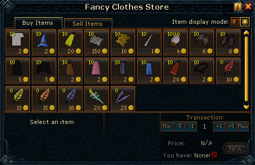 Fancy Clothes Store stock