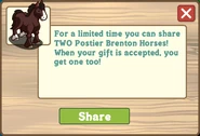 Postier Brenton Horse - Share Message