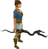 Runic staff equipped