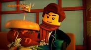 Jay with hamburger