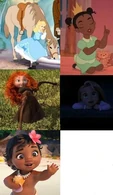 4 Disney Princesses as Kids