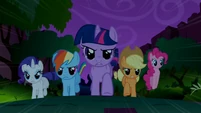 Main 5 ponies charging towards the Manticore S1E02