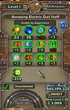 Amazing Electric Owl Staff stats