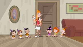 Candace with babies