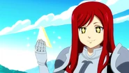 Erza with her sandwich