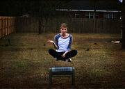 Levitating chick